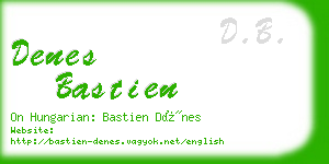 denes bastien business card